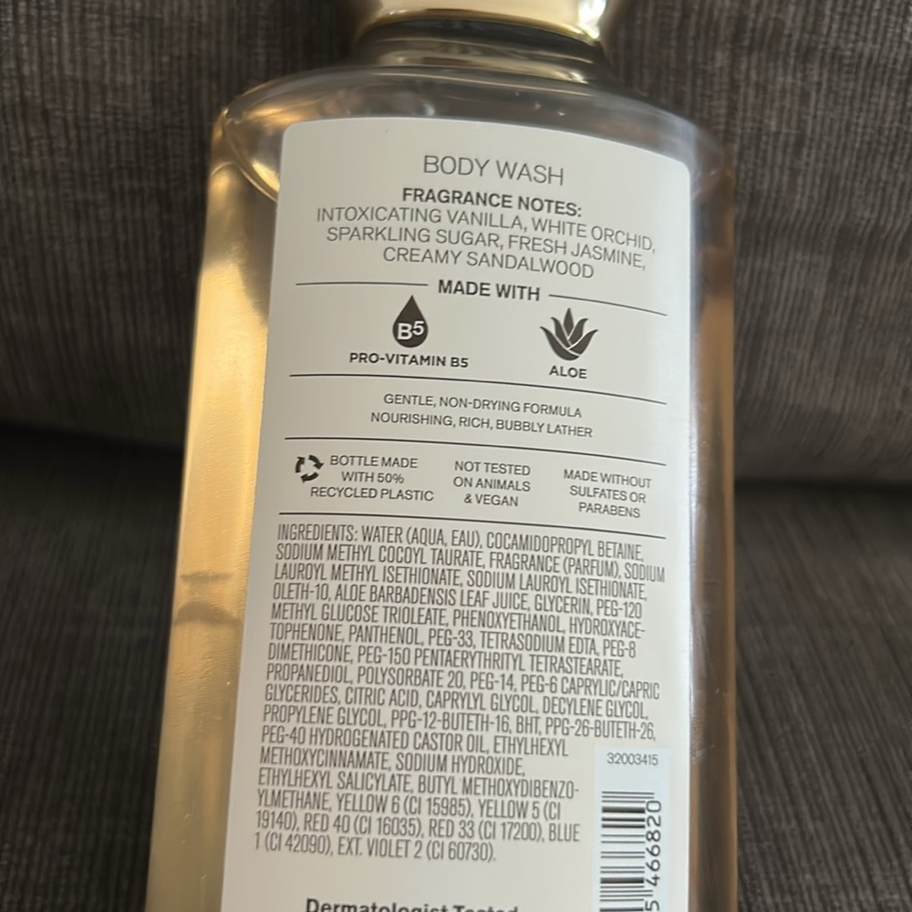 Bath & Body Works Warm Vanilla Body Wash 10fl oz / 295 ml NEW - Picture 4 of 4